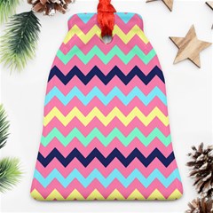 Chevron Pattern Gifts Ornament (bell) by GardenOfOphir