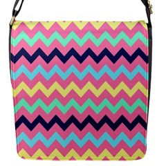 Chevron Pattern Gifts Flap Closure Messenger Bag (s) by GardenOfOphir