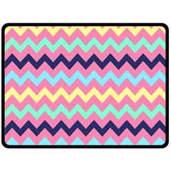 Chevron Pattern Gifts Two Sides Fleece Blanket (large) by GardenOfOphir