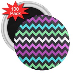 Chevron Pattern Gifts 3  Magnets (100 Pack) by GardenOfOphir