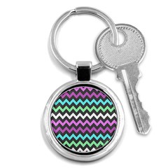 Chevron Pattern Gifts Key Chain (round) by GardenOfOphir