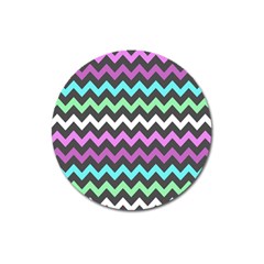 Chevron Pattern Gifts Magnet 3  (round) by GardenOfOphir