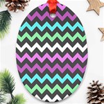 Chevron Pattern Gifts Oval Ornament (Two Sides) Front