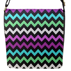 Chevron Pattern Gifts Flap Closure Messenger Bag (s) by GardenOfOphir