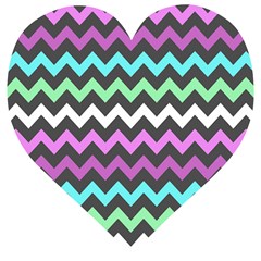 Chevron Pattern Gifts Wooden Puzzle Heart by GardenOfOphir