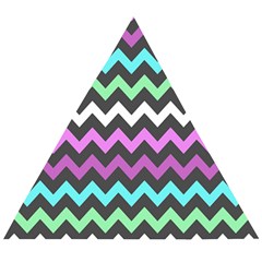 Chevron Pattern Gifts Wooden Puzzle Triangle by GardenOfOphir