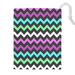 Chevron Pattern Gifts Drawstring Pouch (5XL) Front