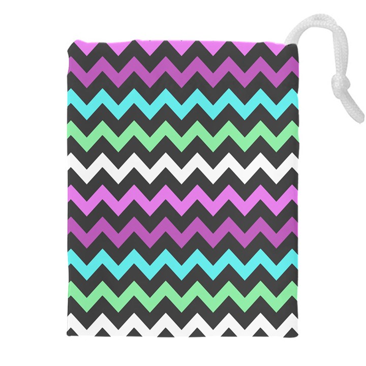 Chevron Pattern Gifts Drawstring Pouch (5XL)