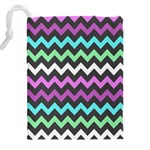 Chevron Pattern Gifts Drawstring Pouch (5XL) Back