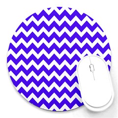 Chevron Pattern Gifts Round Mousepad by GardenOfOphir