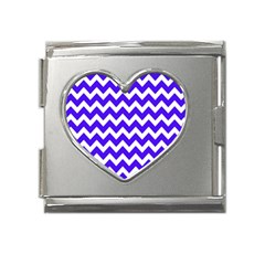 Chevron Pattern Gifts Mega Link Heart Italian Charm (18mm) by GardenOfOphir