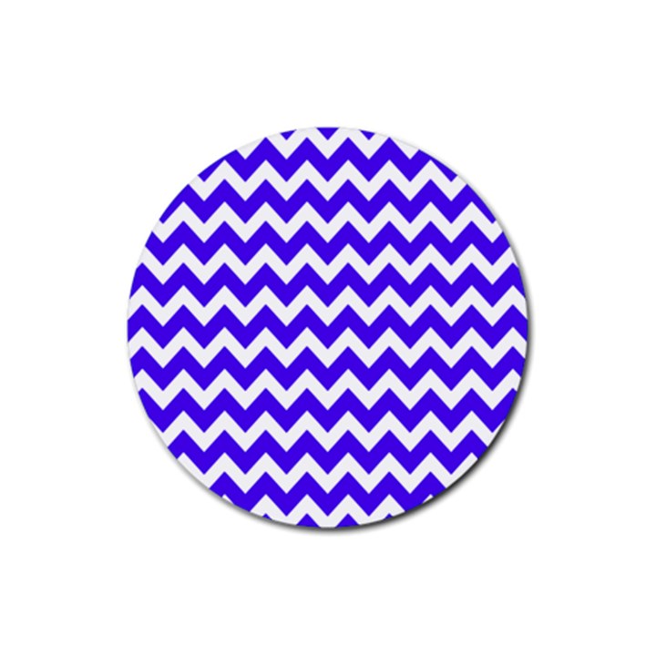 Chevron Pattern Gifts Rubber Coaster (Round)