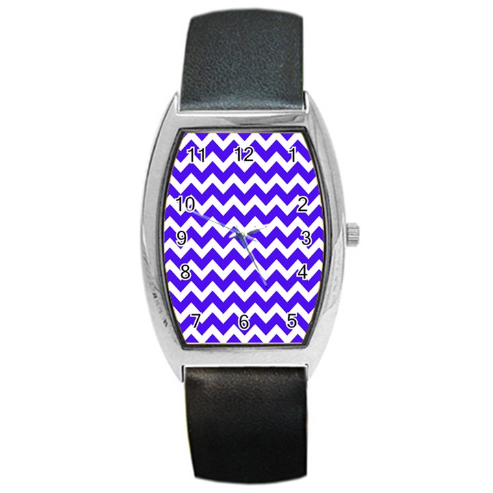 Chevron Pattern Gifts Barrel Style Metal Watch