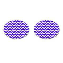 Chevron Pattern Gifts Cufflinks (oval) by GardenOfOphir