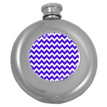 Chevron Pattern Gifts Round Hip Flask (5 oz) Front