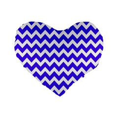 Chevron Pattern Gifts Standard 16  Premium Flano Heart Shape Cushions