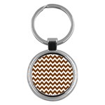 Chevron Pattern Gifts Key Chain (Round) Front