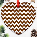 Chevron Pattern Gifts Heart Ornament (Two Sides) Front