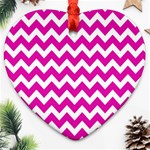 Chevron Pattern Gifts Ornament (Heart) Front