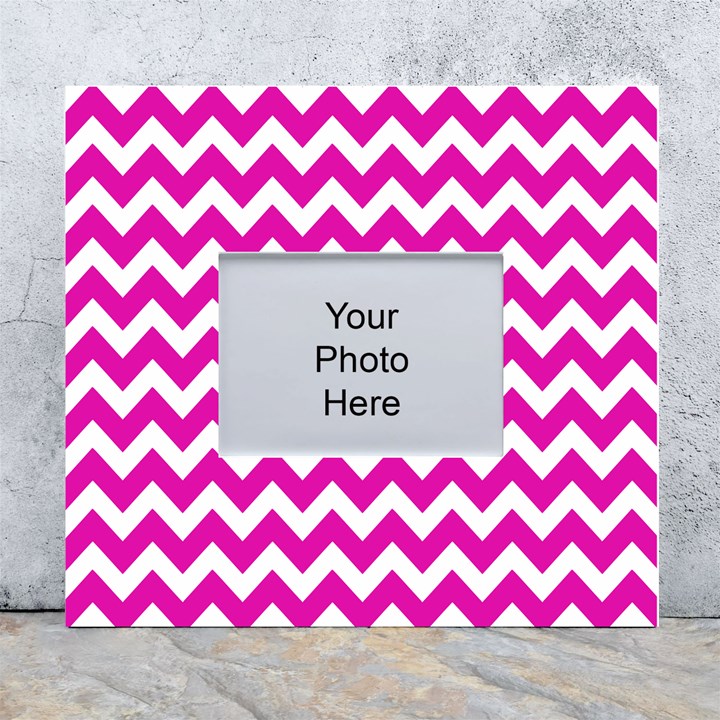 Chevron Pattern Gifts White Wall Photo Frame 5  x 7 