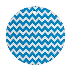 Chevron Pattern Gifts Round Ornament (two Sides) by GardenOfOphir