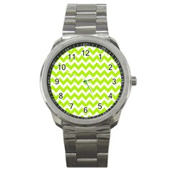 Chevron Pattern Gifts Sport Metal Watch by GardenOfOphir