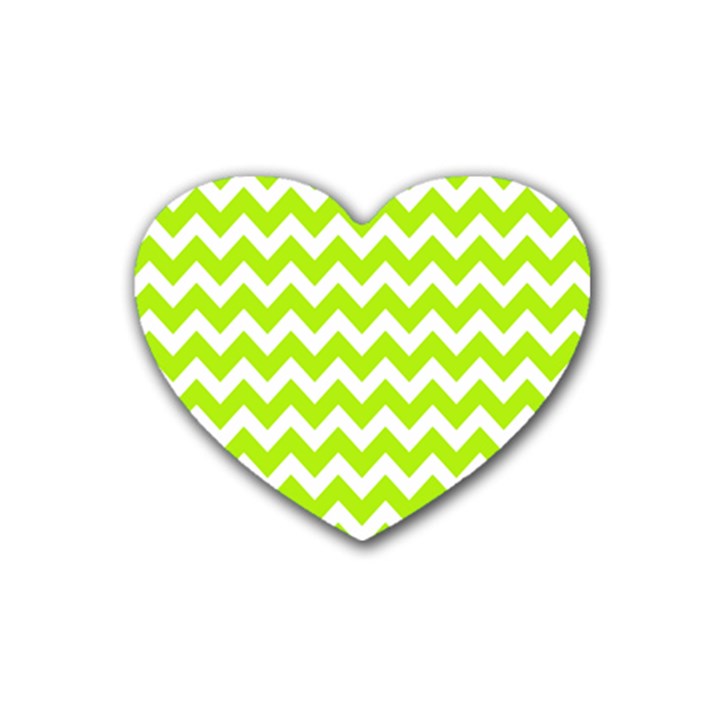 Chevron Pattern Gifts Rubber Coaster (Heart)