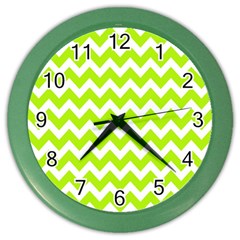 Chevron Pattern Gifts Color Wall Clock by GardenOfOphir