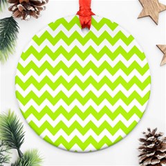 Chevron Pattern Gifts Ornament (round) by GardenOfOphir