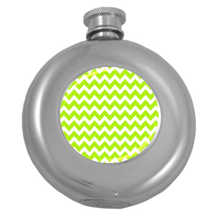 Chevron Pattern Gifts Round Hip Flask (5 oz)