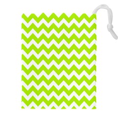 Chevron Pattern Gifts Drawstring Pouch (4xl) by GardenOfOphir