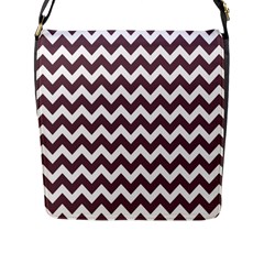 Chevron Pattern Gifts Flap Closure Messenger Bag (l) by GardenOfOphir