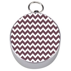 Chevron Pattern Gifts Silver Compasses by GardenOfOphir