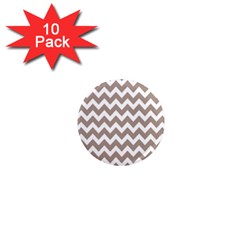 Beige Chevron Pattern Gifts 1  Mini Magnet (10 Pack)  by GardenOfOphir