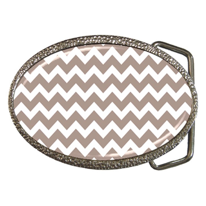 Beige Chevron Pattern Gifts Belt Buckles