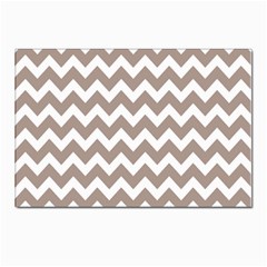 Beige Chevron Pattern Gifts Postcard 4 x 6  (pkg Of 10) by GardenOfOphir