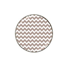 Beige Chevron Pattern Gifts Hat Clip Ball Marker (10 Pack) by GardenOfOphir