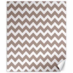 Beige Chevron Pattern Gifts Canvas 8  X 10  by GardenOfOphir