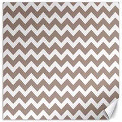 Beige Chevron Pattern Gifts Canvas 12  X 12  by GardenOfOphir