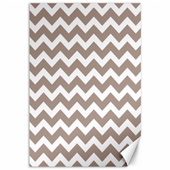 Beige Chevron Pattern Gifts Canvas 12  X 18  by GardenOfOphir