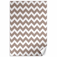 Beige Chevron Pattern Gifts Canvas 24  X 36  by GardenOfOphir