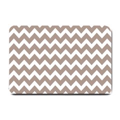 Beige Chevron Pattern Gifts Small Doormat by GardenOfOphir