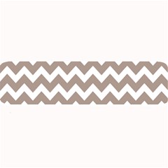 Beige Chevron Pattern Gifts Large Bar Mat by GardenOfOphir