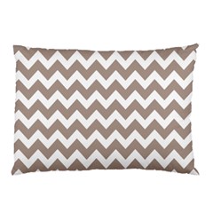 Beige Chevron Pattern Gifts Pillow Case by GardenOfOphir