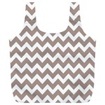 Beige Chevron Pattern Gifts Full Print Recycle Bag (XL) Front