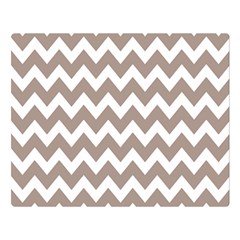 Beige Chevron Pattern Gifts Two Sides Premium Plush Fleece Blanket (large) by GardenOfOphir