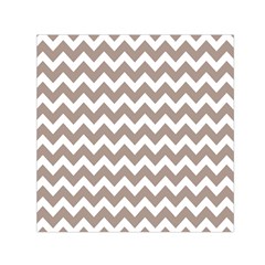 Beige Chevron Pattern Gifts Square Satin Scarf (30  X 30 ) by GardenOfOphir