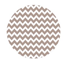 Beige Chevron Pattern Gifts Mini Round Pill Box (pack Of 3) by GardenOfOphir