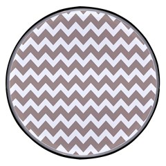 Beige Chevron Pattern Gifts Wireless Fast Charger(black) by GardenOfOphir