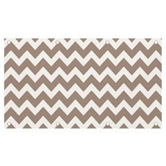 Beige Chevron Pattern Gifts Banner And Sign 7  X 4  by GardenOfOphir